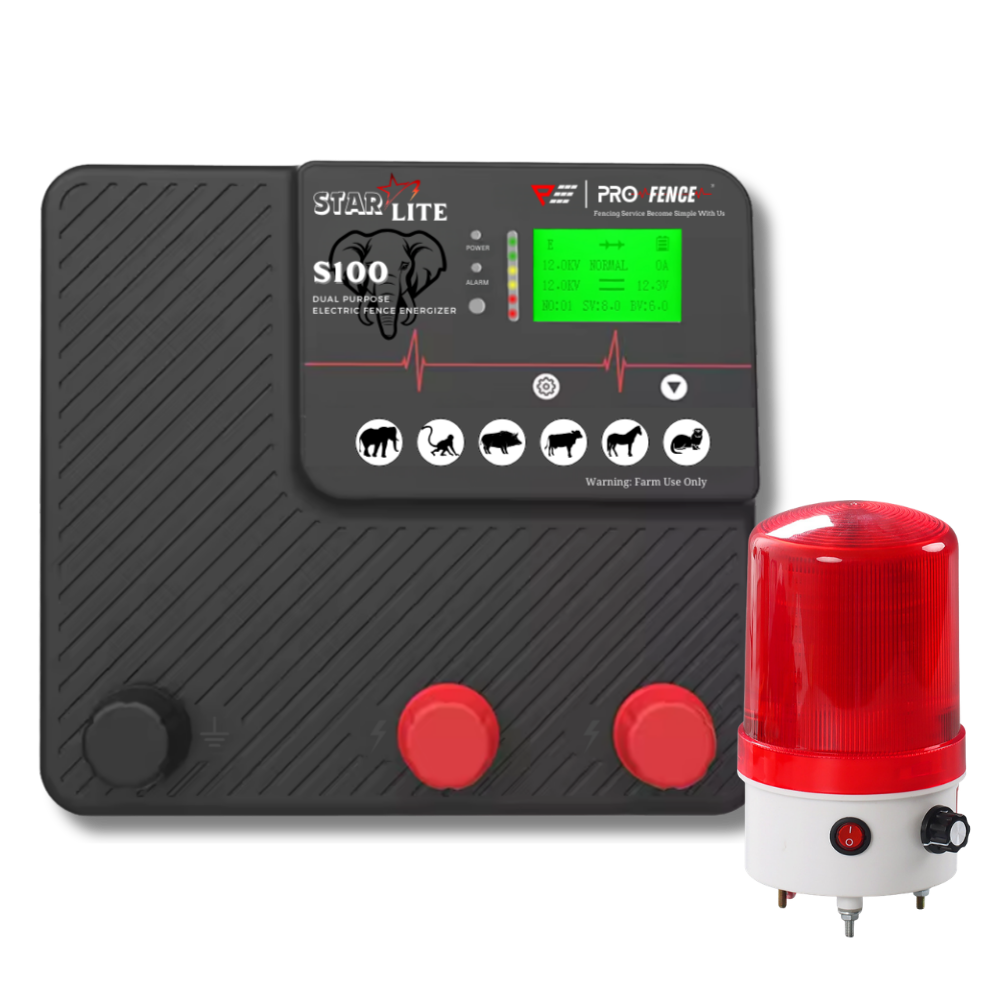 StarLite S100 Electric Fence Energizer with Alarm Accessory